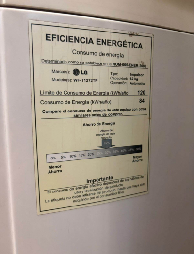 Lavadora LG 12 kilos 