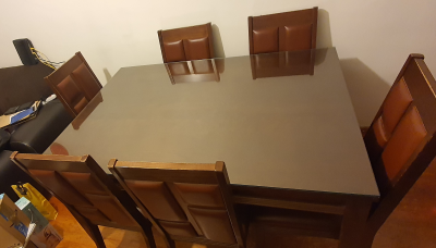 Comedor para 6 personas con todo y vidrio