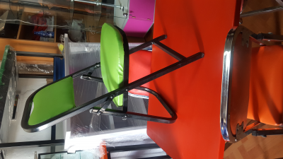 Silla plegable cromada acojinada infantil