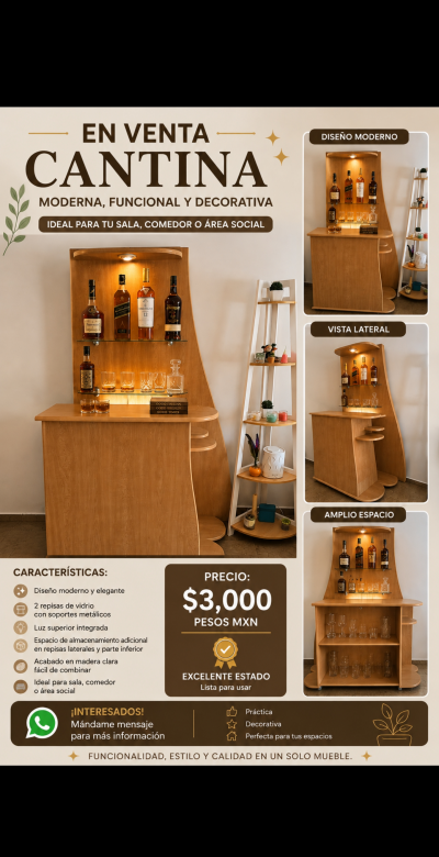 Cantina Bar clm barra frontal 