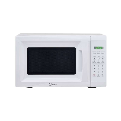 Microoondas, marca Midea, modelo MMDP07S2CW, color blanco, capacidad en volumen 0.7 ft cúbicos, 31 lts.