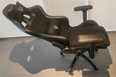 Balam Rush Silla Gamer Thunder V2 / Edition Mediana Plus Tela y Piel/Soporta hasta 150 Kgs Ajuste 4D Cojines de Memory (Negro)