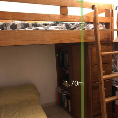 Litera multifuncional, 2 camas individuales