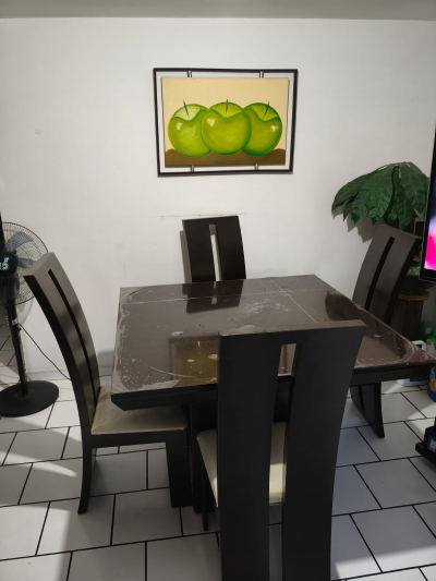 Comedor de madera  con 4 sillas