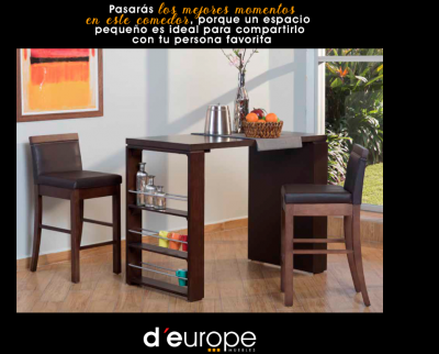 Desayunador  con dos bancos