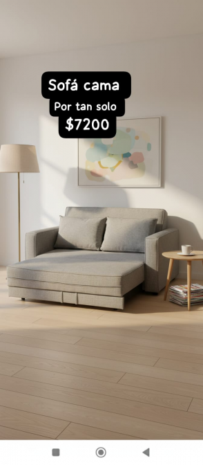 Lindo sofá cama uso rudo de una buena calidad 