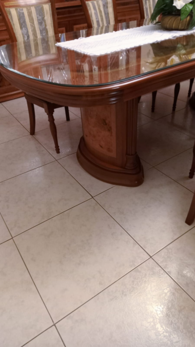 Comedor con 6 sillas y 2 sillones