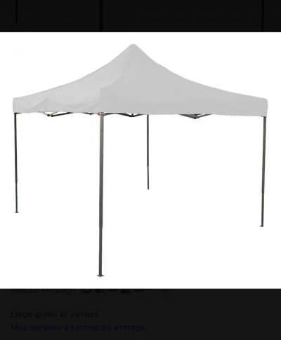 Carpa 3x3 toldo blanco