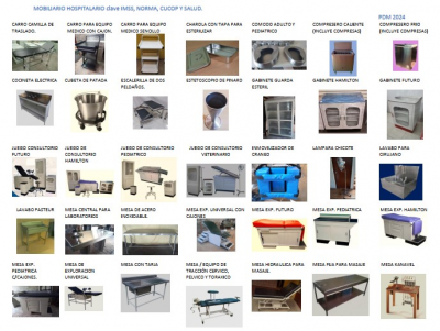 Mobiliario hospitalario PROGRAMA BIENESTAR