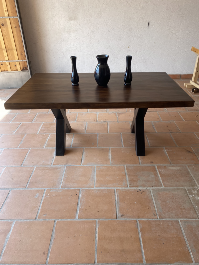 Comedor para 6 personas color nogal ahumado