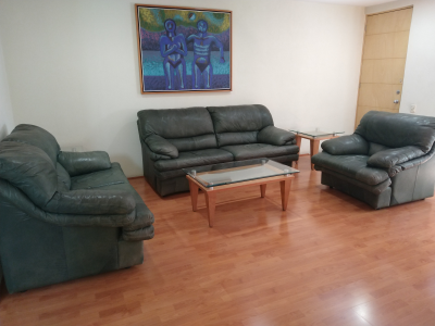 SALA DE PIEL COLOR VERDE