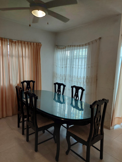 Comedor con 8 sillas y mueble comedor de caoba