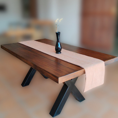 Comedor para 6 personas color nogal ahumado