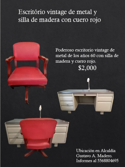 Escritorio vintage de metal