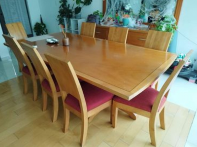 Comedor 8 sillas Madera Maple Maciza