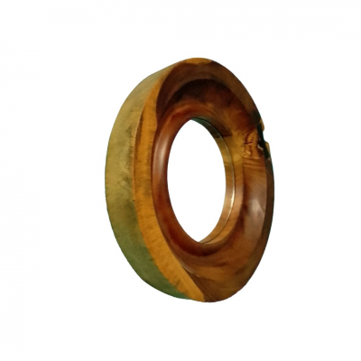 Espejo Circular De Parota Sólida