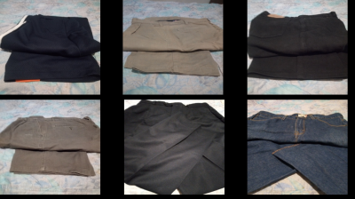 cinco pantalones y un pans