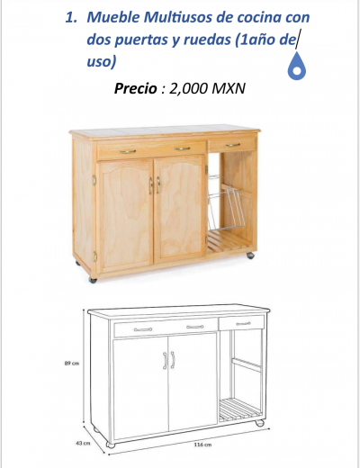 Mueble multiusos cocina