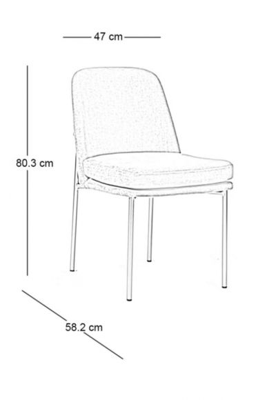 Set de 2 sillas terciopelo