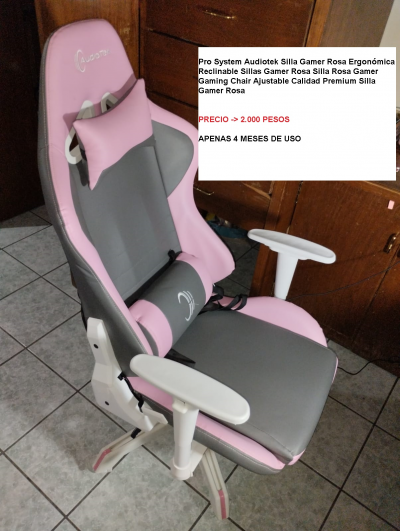Silla gamer rosa