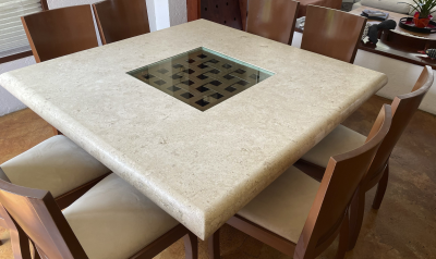 Comedor para 8 personas base de marmol