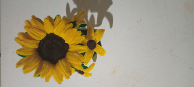 Una flor echa a mano