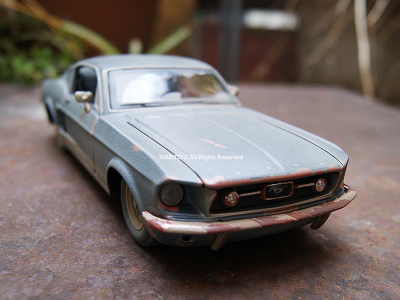 Coche Ford Mustang GT 1967, 1:24, Clásico coleccionable