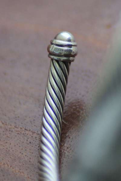 Brazalete David Yurman Cable Classic Plata 925 y Oro 14K – Original
