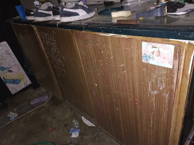 Mostrador de dónde puertas deslizables 