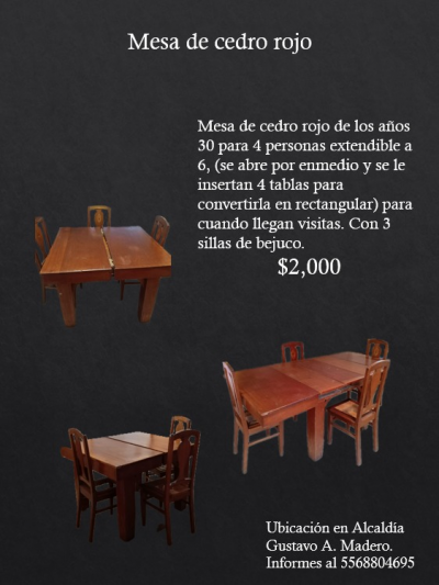 Comedor antiguo extendible 