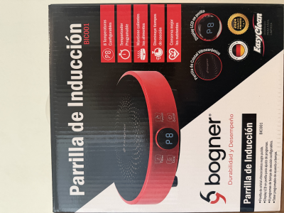 Parrilla de Inducción Portátil Bogner BIC001 (Nueva en Caja)