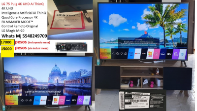 Pantalla LG 75” 4K UHD AL Thin Q