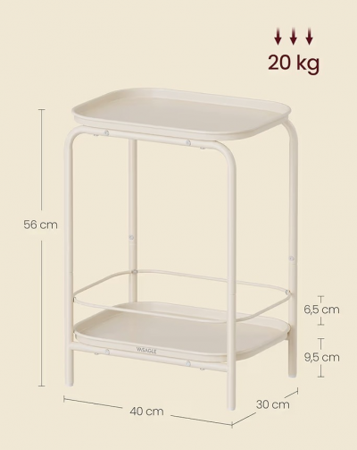 Mesa auxiliar dos niveles 