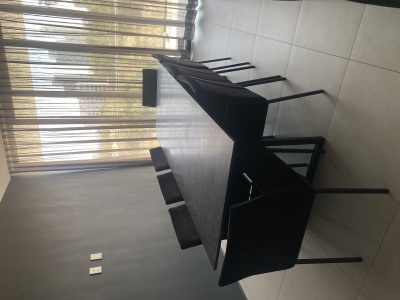Comedor mármol negro 8 personas 