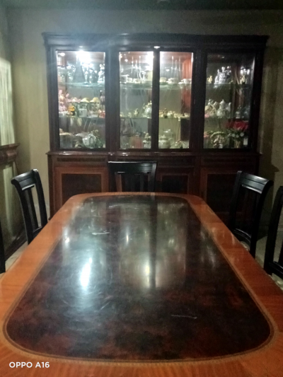 Comedor de 8 sillas y vitrina 