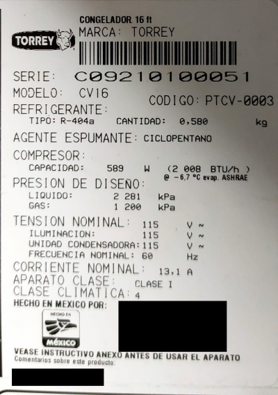 Congelador vertical
