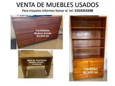 cajonera, recamara, librero, mesa de tv