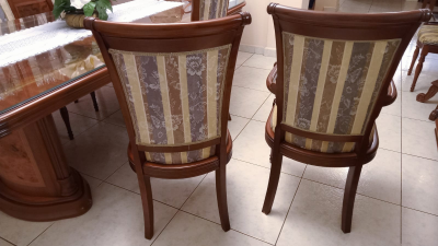 Comedor con 6 sillas y 2 sillones