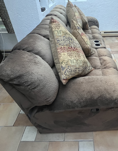 Reposet doble con portavasos cafe claro